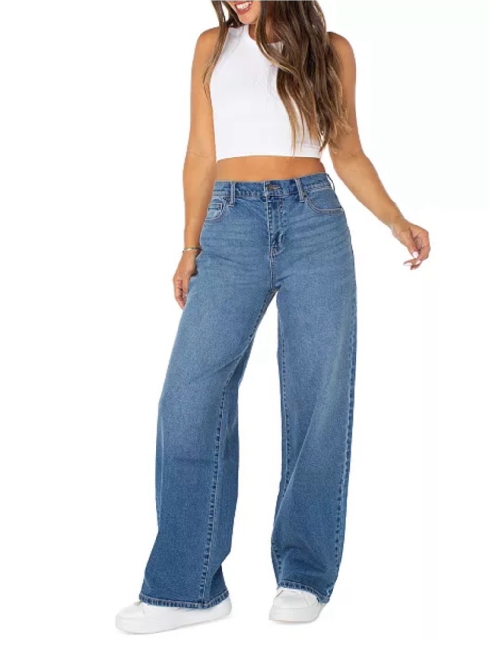 NWT Celebrity Pink Mandy Ultra Hi-Rise Baggy Wide Leg Jeans Size Medium